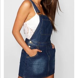 Denim skirt overalls